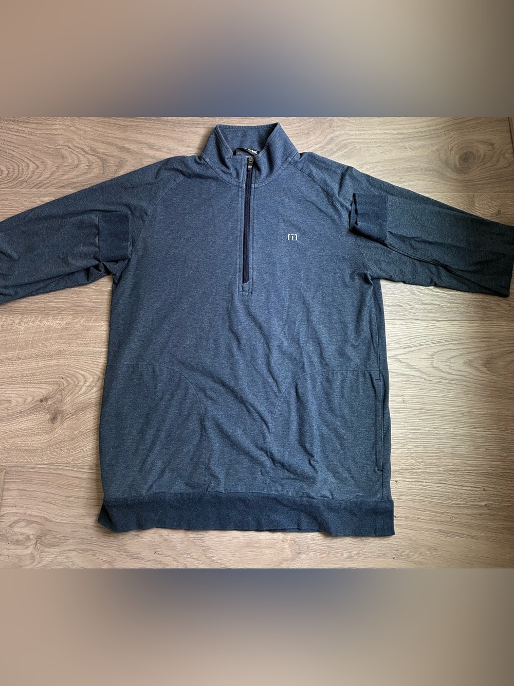 Travis Mathew Quarter Zip Medium Men's 1/4 Zip Golf Pullover Navy Blue
